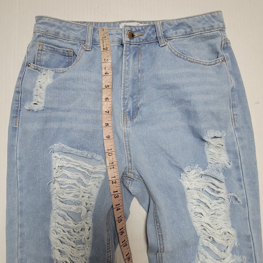 DENIM BLVD High Rise Ripped Mom Jeans - Picture 13 of 15